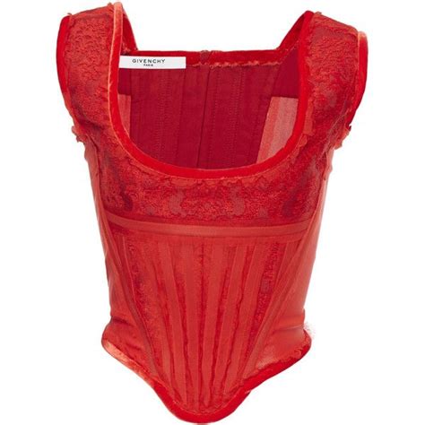 givenchy red corset top|Tops & Shirts .